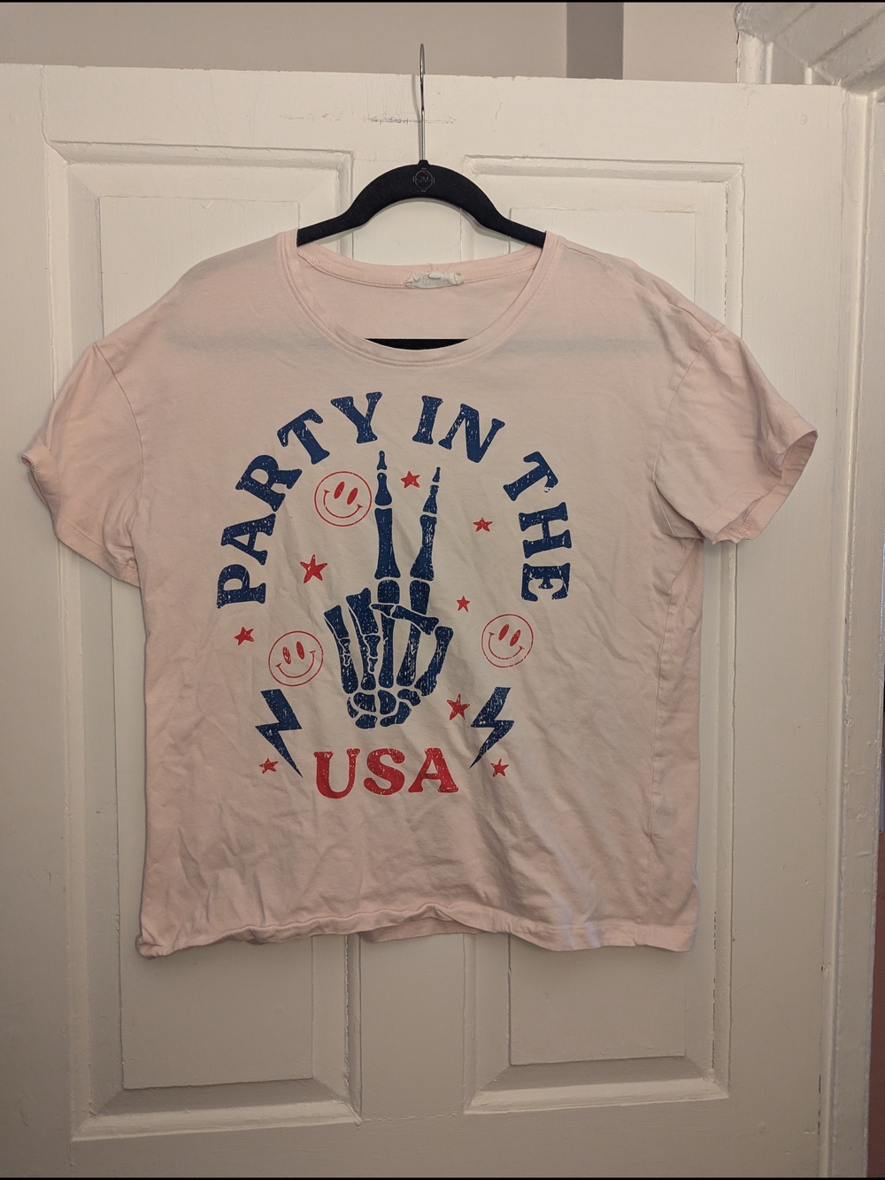 Party in the USA Short Sleeve Tee - Light Pink